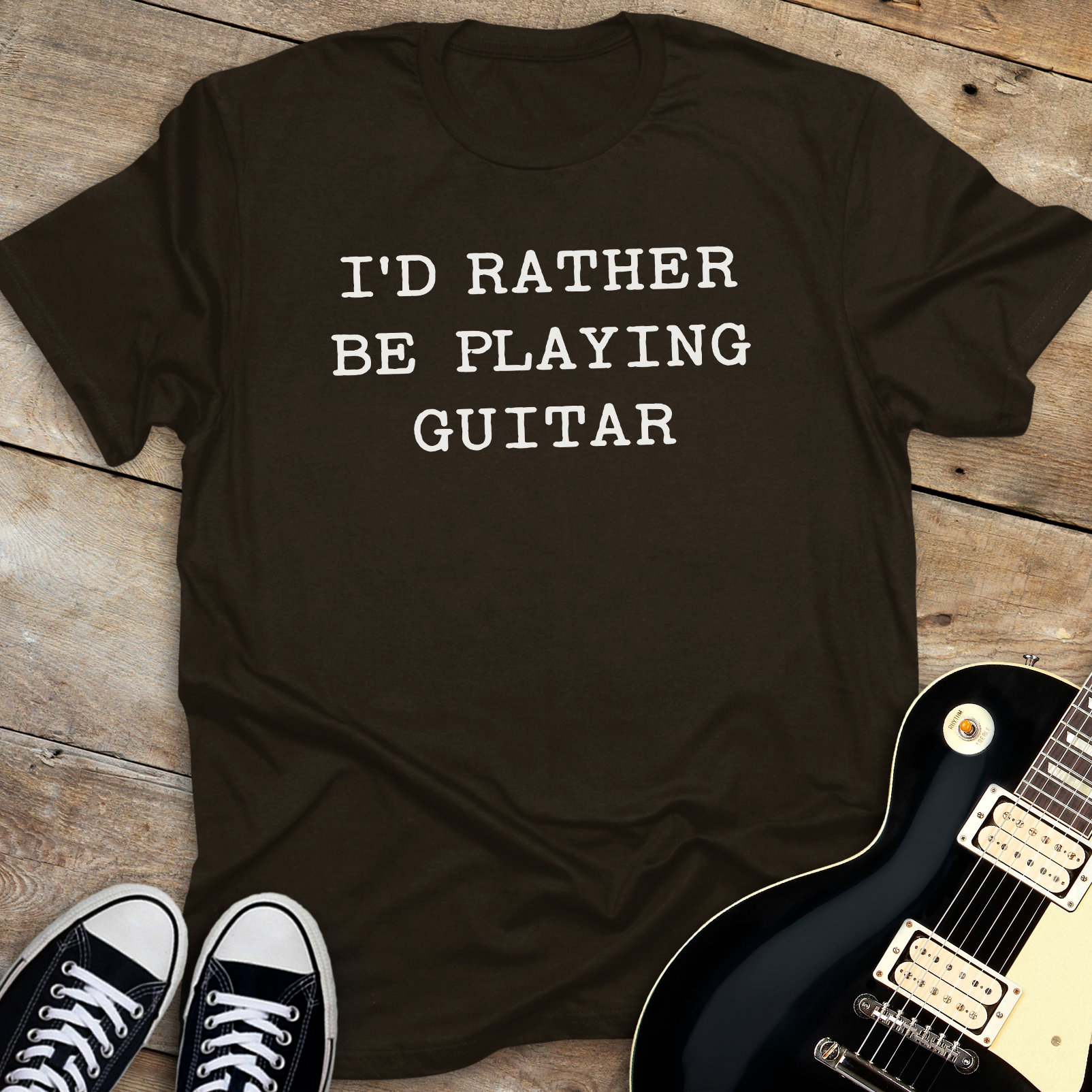 I'd Rather Be Playing Guitar T-Shirt