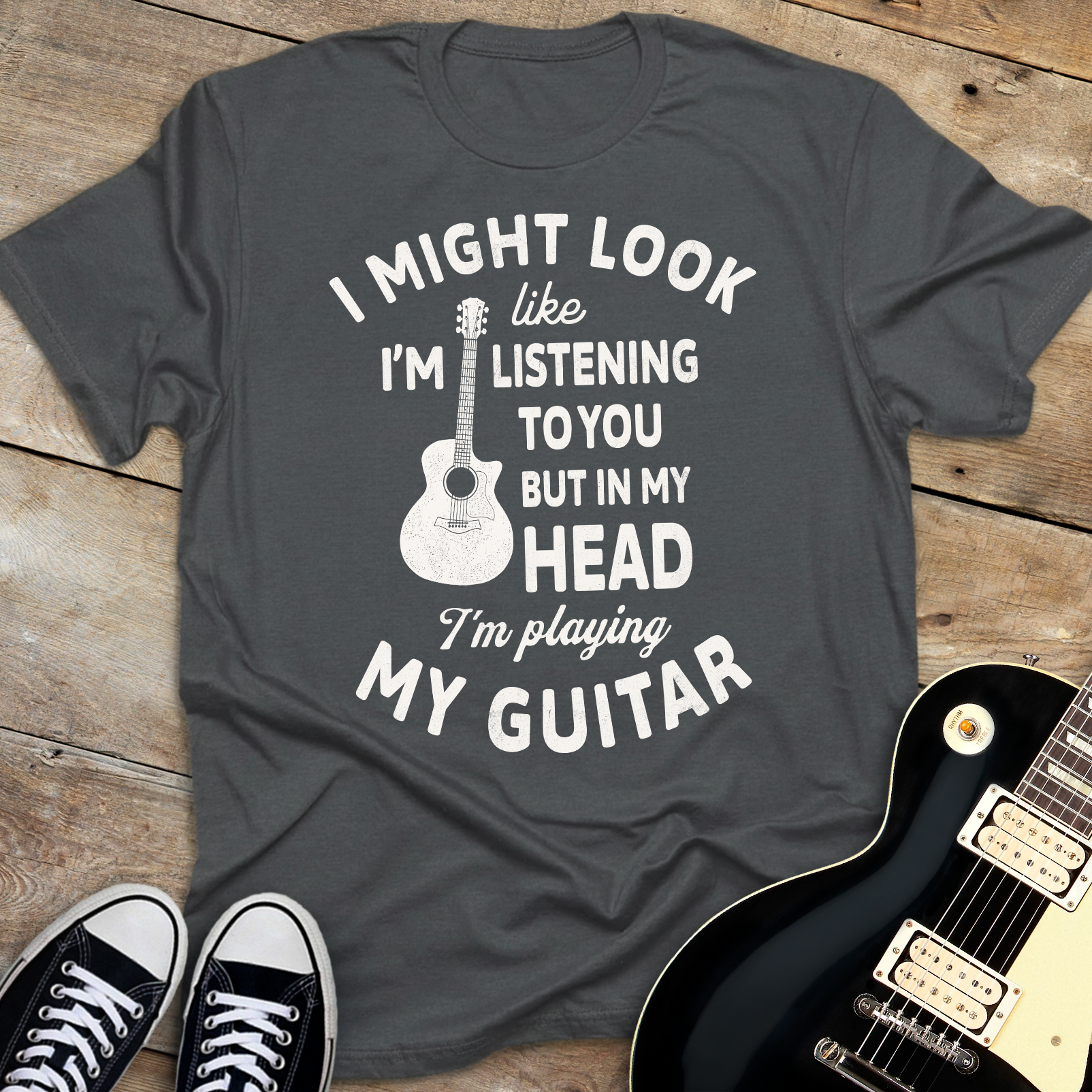 In My Head I'm Playing Guitar T-shirt