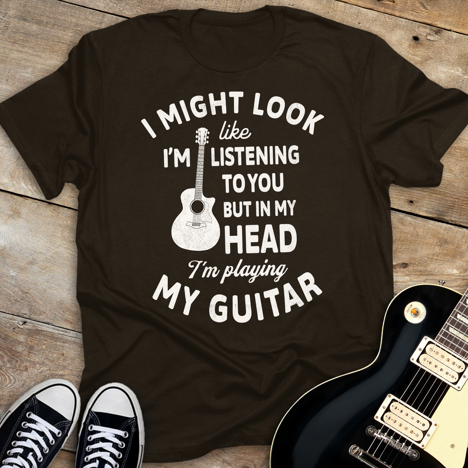 In My Head I'm Playing Guitar T-shirt