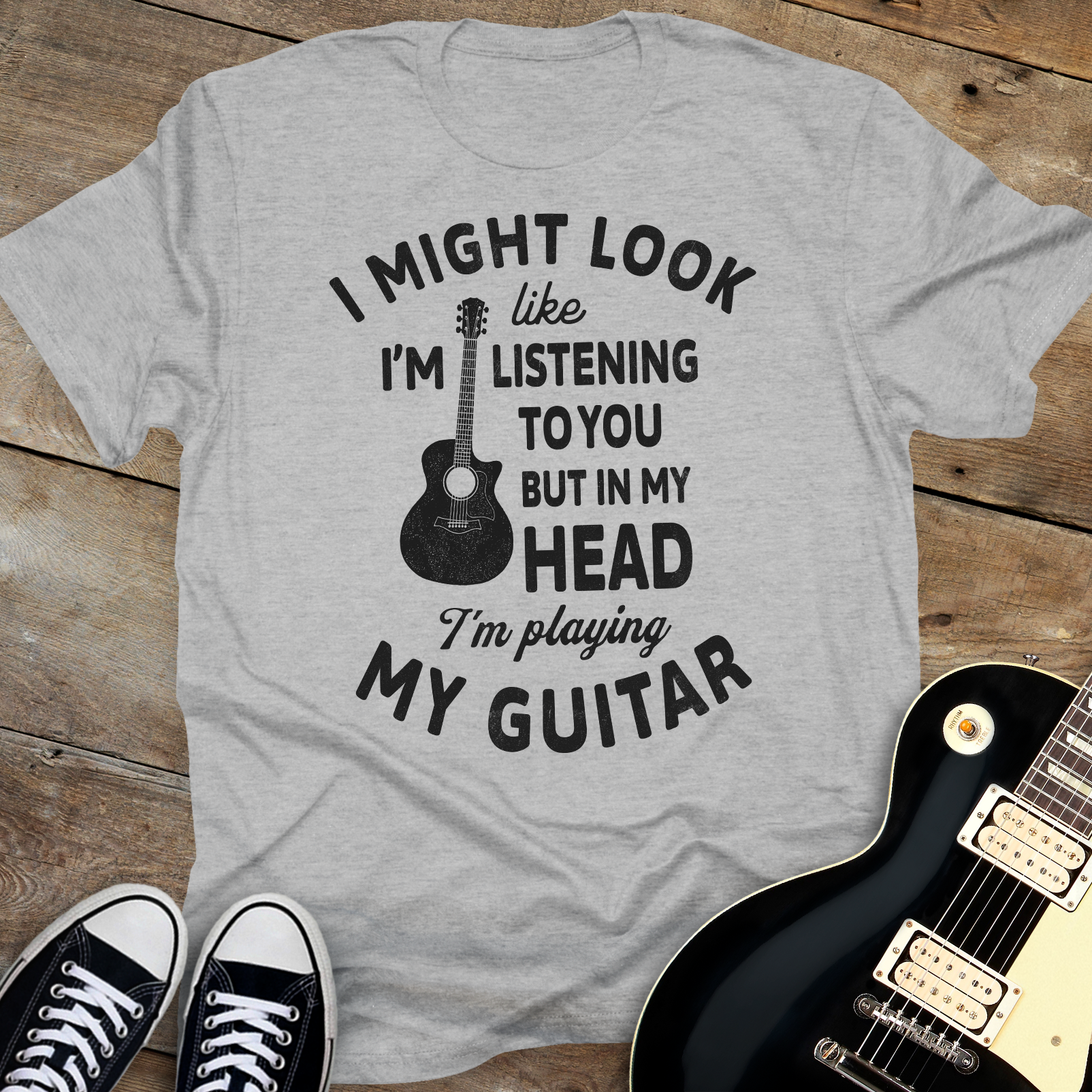 In My Head I'm Playing Guitar T-shirt