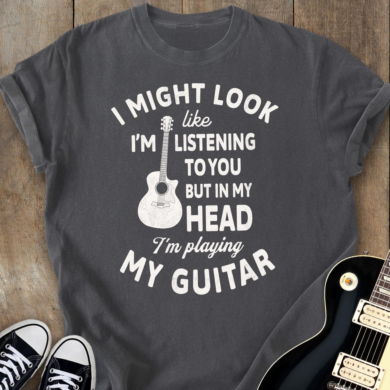 In My Head I'm Playing Guitar T-shirt