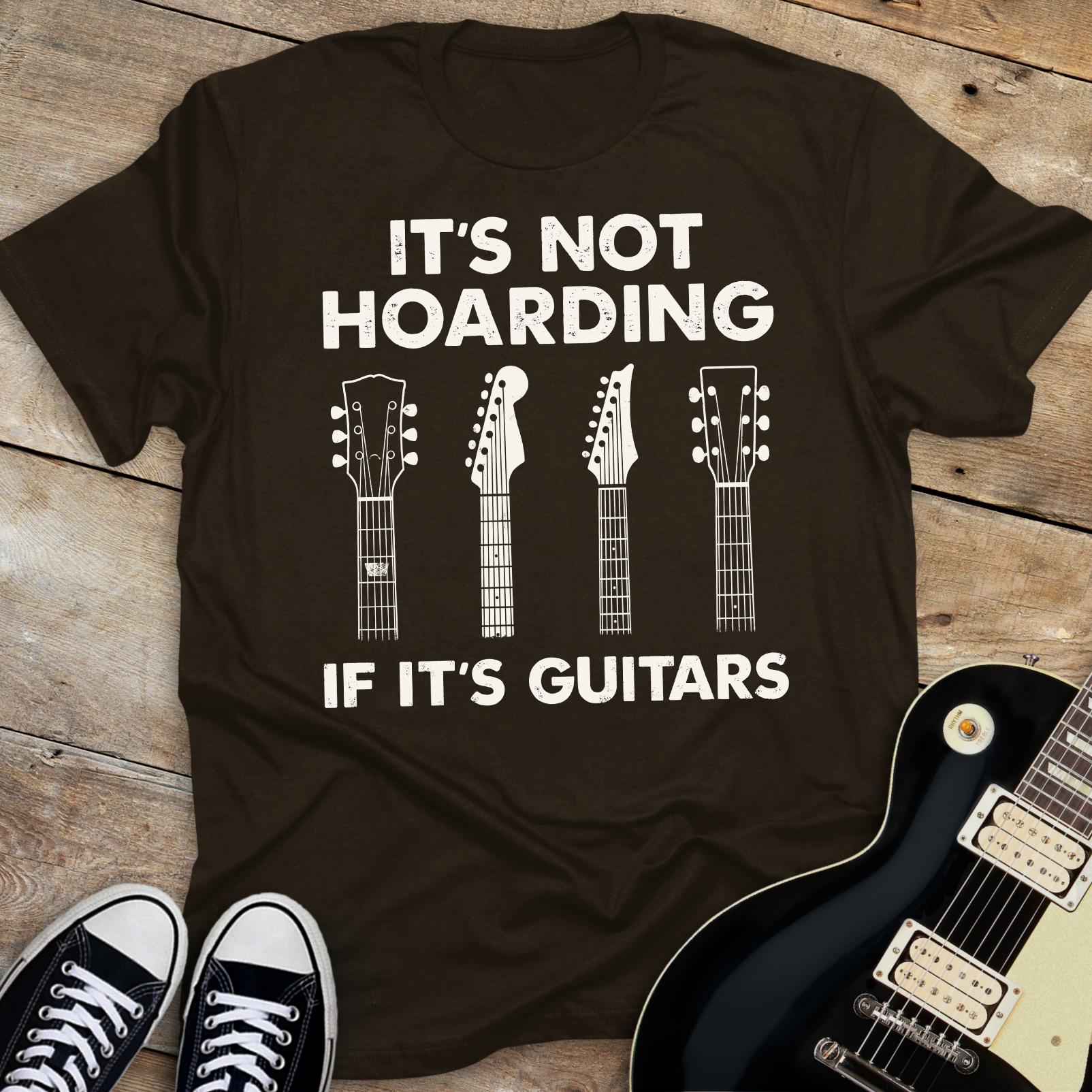 It's Not Hoarding If It's Guitars T-shirt