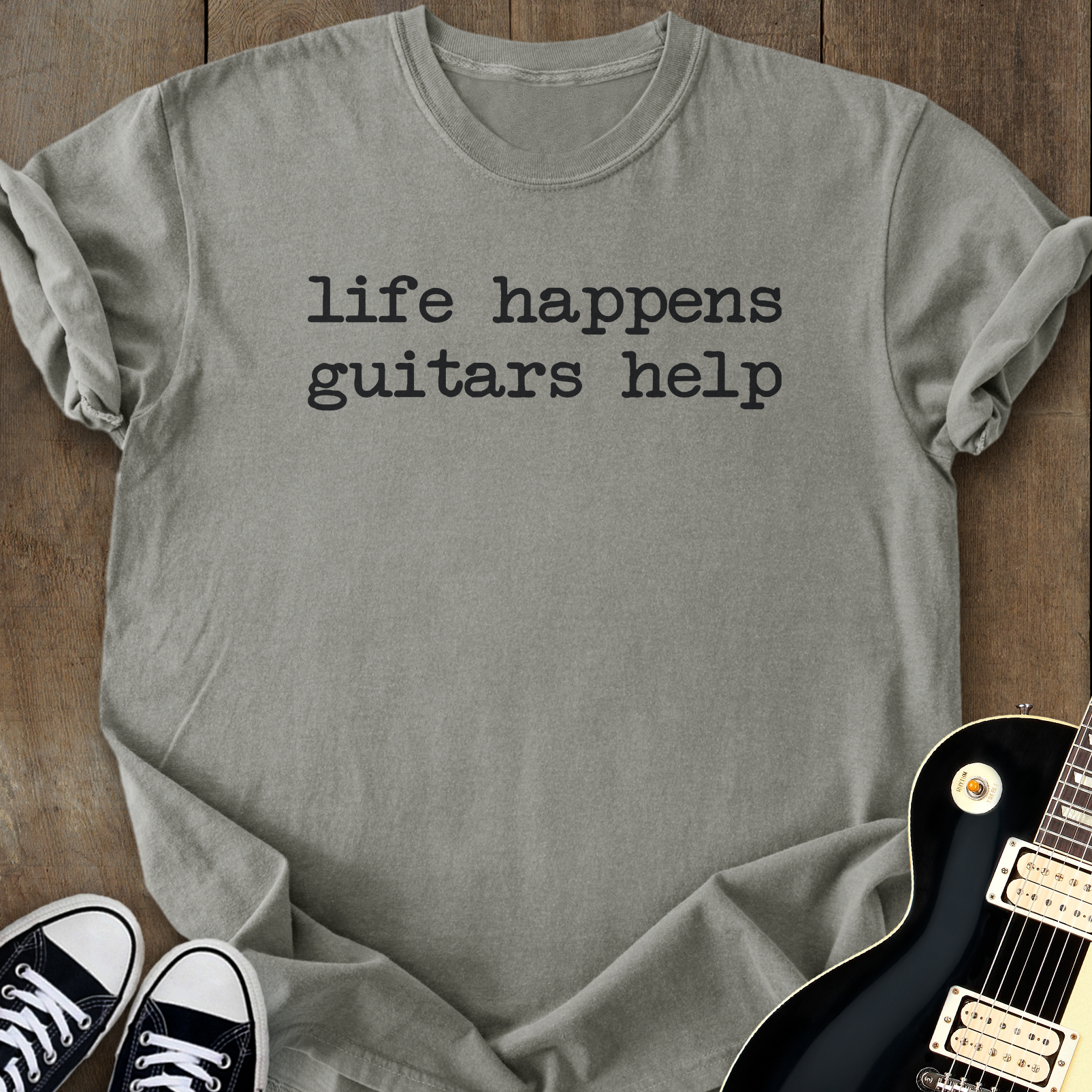 Life Happens Guitars Help T-Shirt